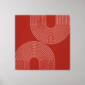 Modern rood ontwerp canvas afdruk (Voorkant)