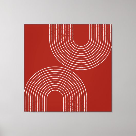 Modern rood ontwerp canvas afdruk (Voorkant)