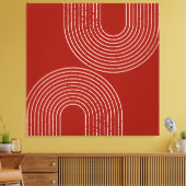Modern rood ontwerp canvas afdruk (Insitu (Woonkamer))