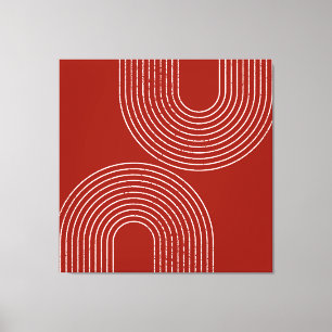 Modern rood ontwerp canvas afdruk