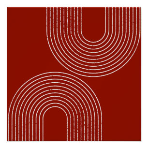 Modern rood ontwerp perfect poster