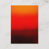 Modern rood oranje script monogram visitekaartje (Achterkant)