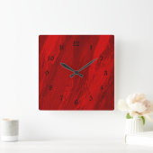 Modern rood patroon vierkante klok (Huis)