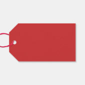 Modern Rood Prettig Feest | Minimalistische Kerst Cadeaulabel (Achterkant Horizontaal)