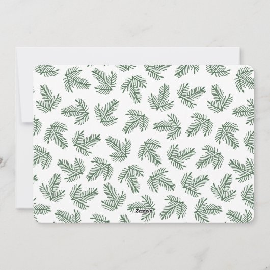 Modern Rood Roze Bloemen Vrolijk Kerstmis Fotokaar Feestdagenkaart (Achterkant)