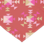 Modern Rood Roze Goud Geometrisch Sneeuwvlokken Pa Tafelkleed (Gekanteld)