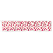 Modern Rood & Roze Hartjes Patroon Korte Tafelloper (Horizontaal)
