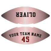 Modern rood roze Metallic Player Team Name Number American Football (Panelen)