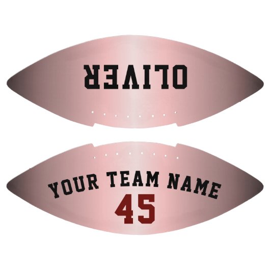 Modern rood roze Metallic Player Team Name Number American Football (Panelen)
