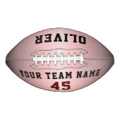 Modern rood roze Metallic Player Team Name Number American Football (Voorkant)