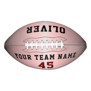 Modern rood roze Metallic Player Team Name Number American Football