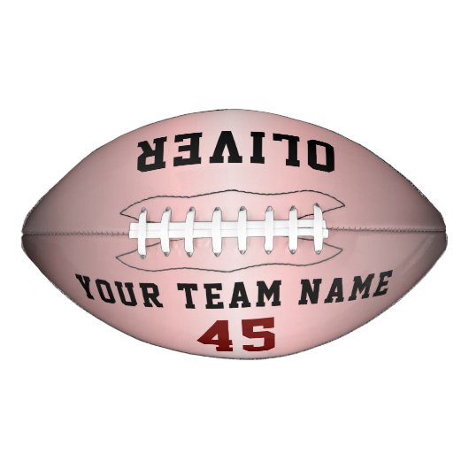Modern rood roze Metallic Player Team Name Number American Football (Voorkant)