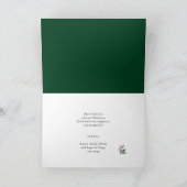 Modern rood script groen bulal festive feestdagen kaart (Binnen)