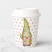 Modern rood script Hohoho Gnomies Vakantie Papieren Bekers (Achterkant)