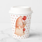 Modern rood script Hohoho Gnomies Vakantie Papieren Bekers (Voorkant)