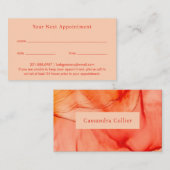 Modern rood Sinaasappel Abstract Elegant Afsprakenkaartje (Voorkant / Achterkant)