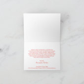 Modern rood Sinaasappel Abstract Elegant Bedankkaart (Binnen)