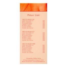 Modern rood Sinaasappel Abstract Elegant Reclamekaart