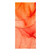 Modern rood Sinaasappel Abstract Elegant Reclamekaart (Achterkant)