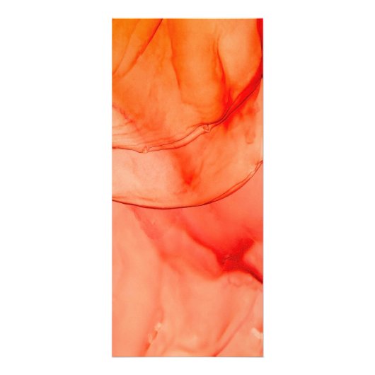 Modern rood Sinaasappel Abstract Elegant Reclamekaart (Achterkant)