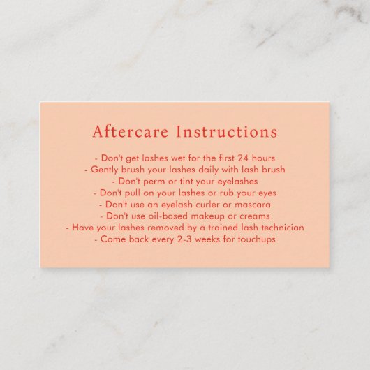 Modern rood Sinaasappel Abstract Elegant Visitekaartje (Achterkant)