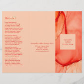Modern rood Sinaasappel Elegant Trifold Brochure (Voorkant)