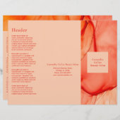Modern rood Sinaasappel Elegant Trifold Brochure (Voorkant / Achterkant)