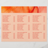 Modern rood Sinaasappel Elegant Trifold Brochure (Achterkant)