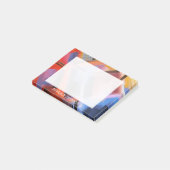 Modern Rood Sinaasappel Zwart Roze Blauw Abstract  Post-it® Notes (Schuin)