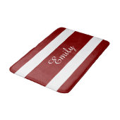 Modern Rood Strepen Patroon Badmat (Gekanteld)