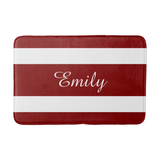Modern Rood Strepen Patroon Badmat (Voorkant)