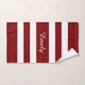 Modern rood strepenpatroon bad handdoek (Handdoek)