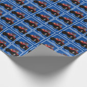 Modern rood trekkerpapier cadeaupapier (Hoek)