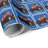 Modern rood trekkerpapier cadeaupapier (Rol Hoek)