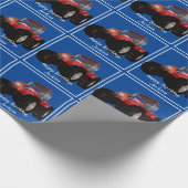 Modern rood trekkerpapier cadeaupapier (Hoek)