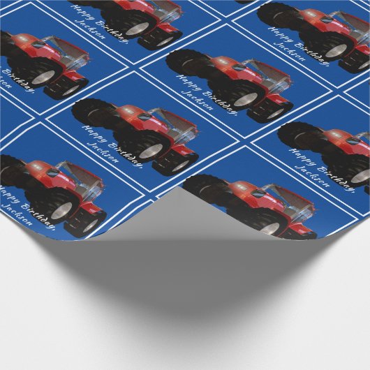 Modern rood trekkerpapier cadeaupapier (Hoek)