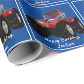 Modern rood trekkerpapier cadeaupapier (Rol Hoek)