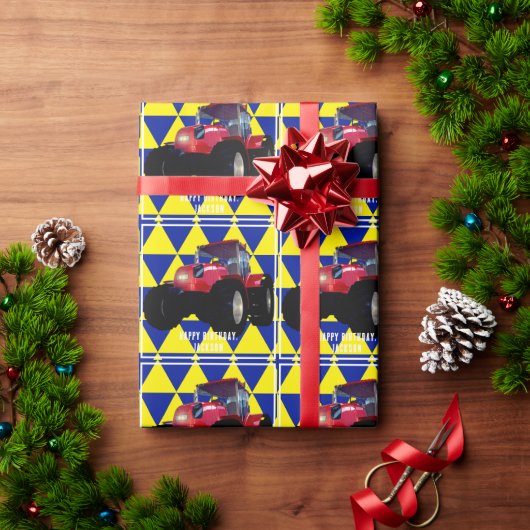 Modern rood trekkerpapier cadeaupapier (Feestdagen Geschenken)