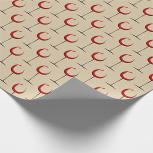 Modern Rood Wijn Glas Patroon Cadeau Cadeaupapier