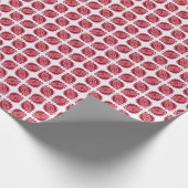 Modern rood wit Abstract patroon Cadeaupapier (Hoek)