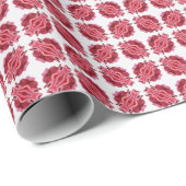 Modern rood wit Abstract patroon Cadeaupapier (Rol Hoek)