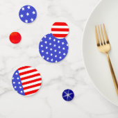 Modern Rood Wit Blauw Amerikaans Vlaggetafel Confe Confetti (Groep)