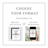 Modern rood wit en blauw 4 juli feest kaart