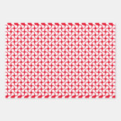 Modern rood wit geometrisch metabalpatroon inpakpapier vel (Voorkant 3)