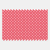 Modern rood wit geometrisch metabalpatroon inpakpapier vel (Voorkant)