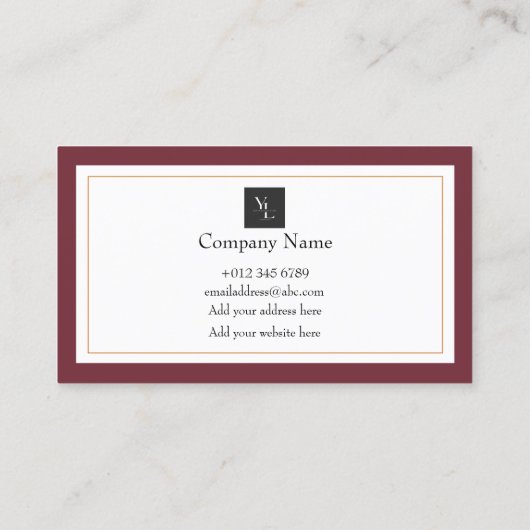 Modern rood wit goud dank u kaart visitekaartje (Achterkant)