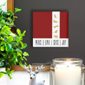 Modern Rood Wit Goud Kattenliefhebber Kerstmis Magneet