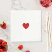 Modern Rood Wit Hart Elegante Liefde Chic Custom Servet (Insitu)