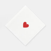 Modern Rood Wit Hart Elegante Liefde Chic Custom Servet (Hoek)