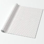 Modern rood-wit hartenpatroon Valentijnsdag Cadeaupapier (Uitgerold)